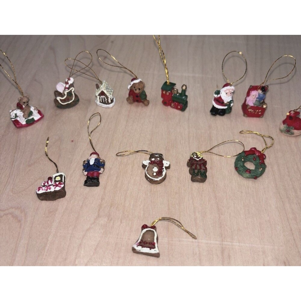 Lot Of 14 Miniature Christmas Tree Ornaments